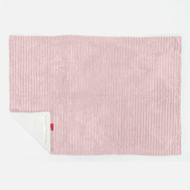 Sherpa Throw / Blanket - Cord Blush Pink 03