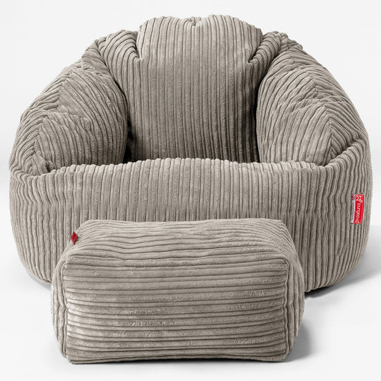 Bubble Bean Bag Chair - Cord Mink 02