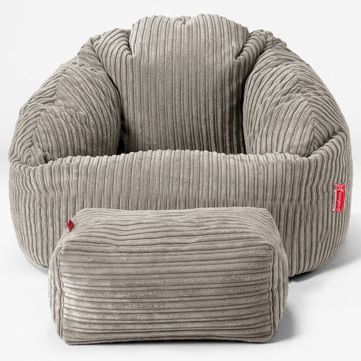 Bubble Bean Bag Chair - Cord Mink 02