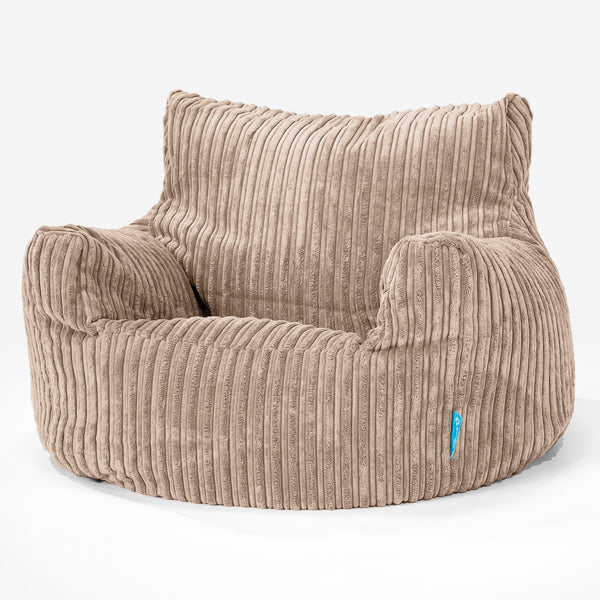 Children's Armchair 3-8 yr Bean Bag - Cord Sand 01