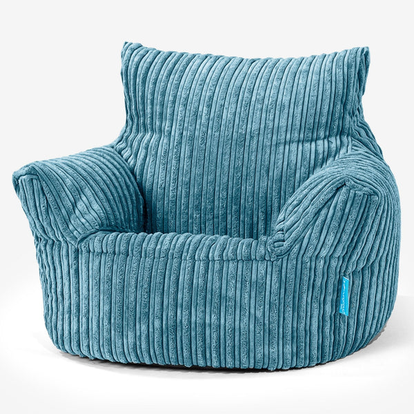 Toddlers' Armchair 1-3 yr Bean Bag - Cord Aegean Blue 01