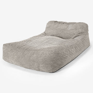 Double Day Bed Bean Bag - Cord Mink 01