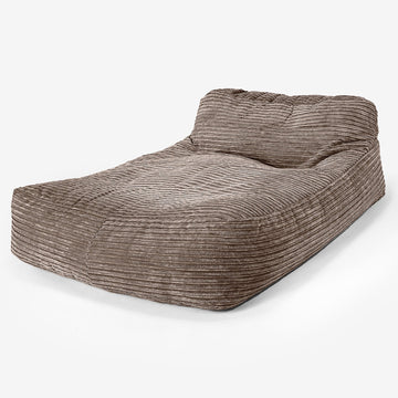 Double Day Bed Bean Bag - Cord Mocha 01