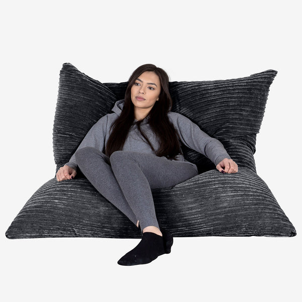 XL Pillow Beanbag - Cord Black 02