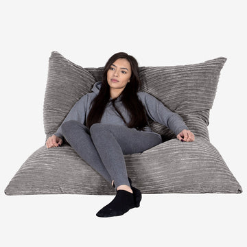 XL Pillow Beanbag - Cord Graphite Grey 02