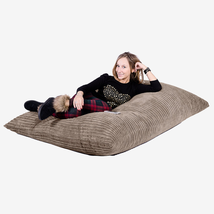 XL Pillow Beanbag - Cord Mocha Brown 04