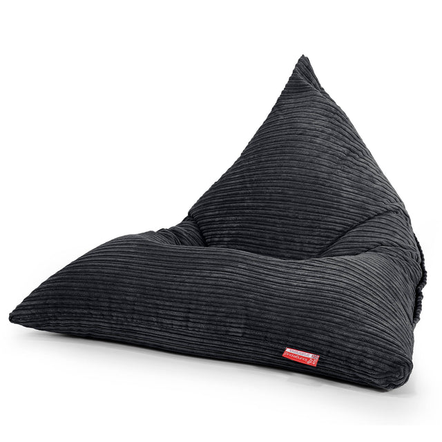 Gaming Lounger Bean Bag - Cord Black 01