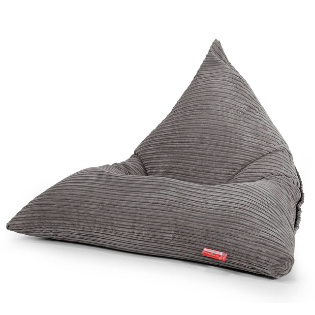 Gaming Lounger Bean Bag - Cord Graphite Grey 01