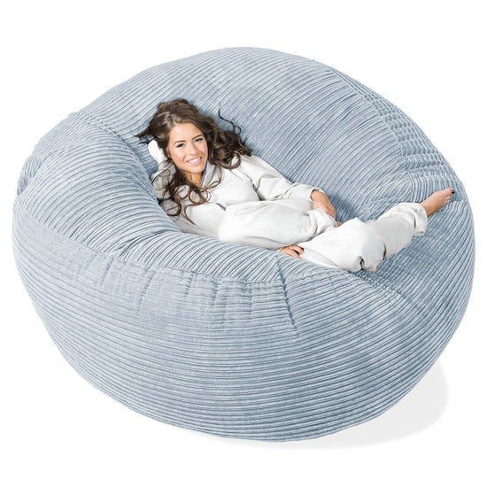 Mega Mammoth Bean Bag Sofa - Cord Baby Blue 01
