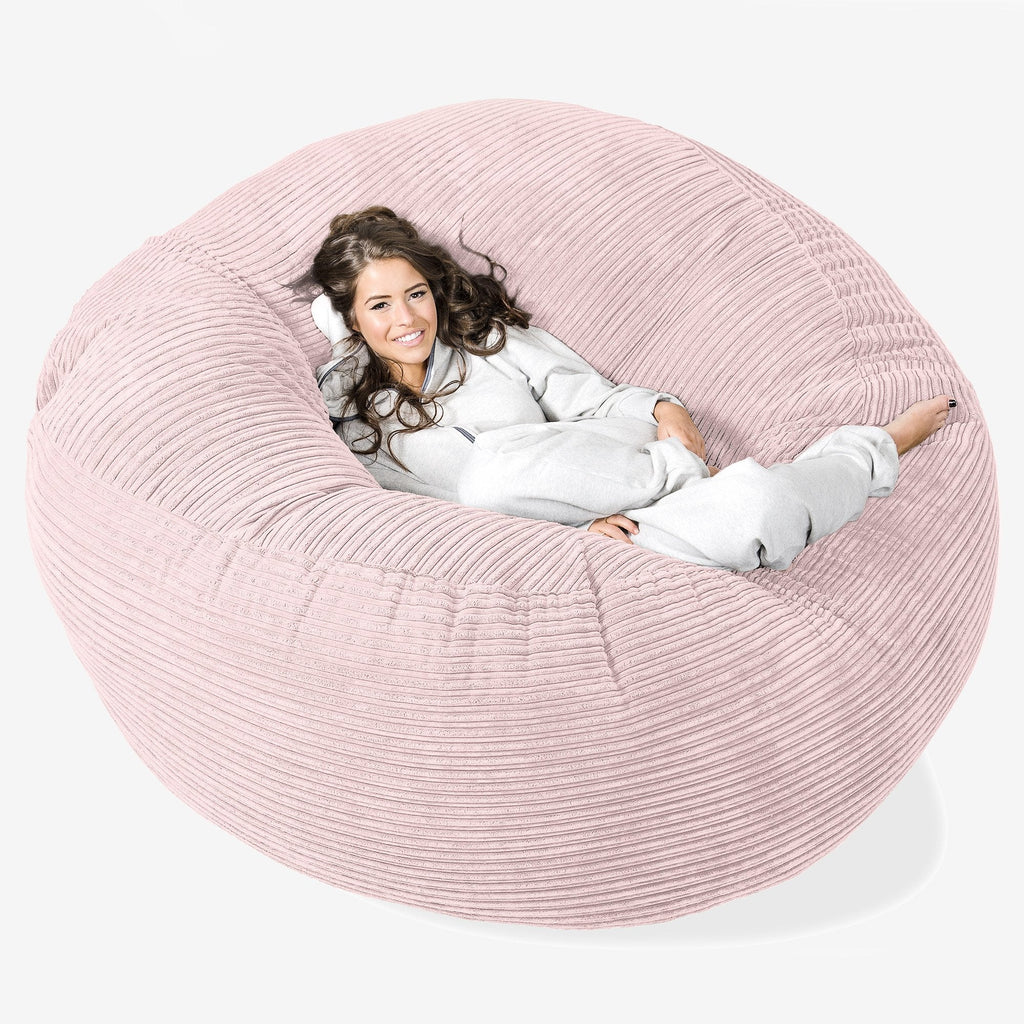 Mega Mammoth Bean Bag Sofa - Cord Blush Pink 01