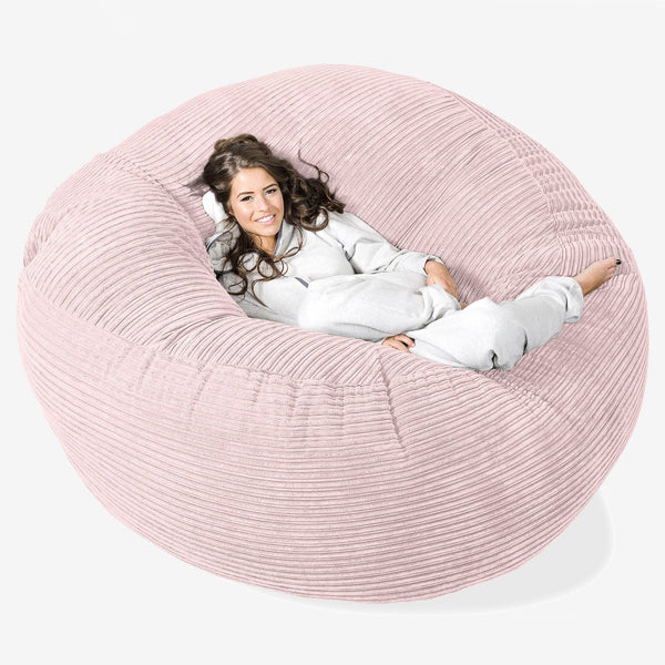 Lounge Pug Cord Giant Bean Bag Sofa Mega Mammoth Beanbag Blush