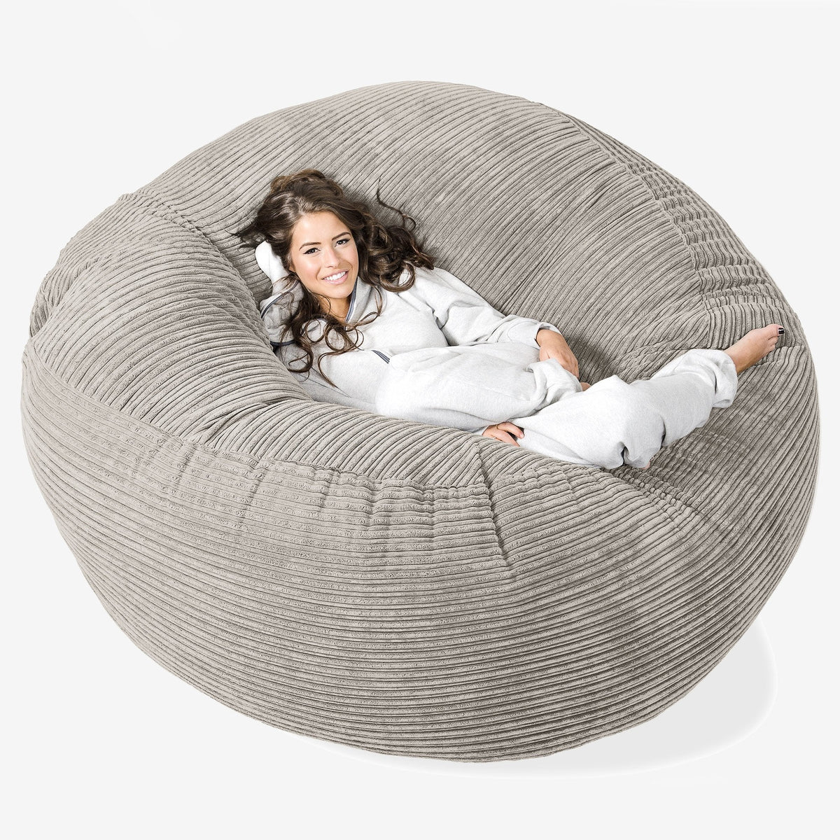 Lounge Pug Cord Giant Bean Bag Sofa Mega Mammoth Beanbag Mink Big