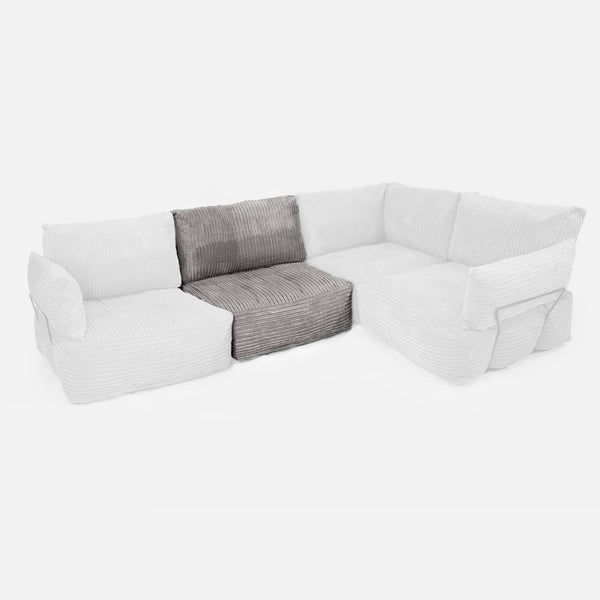 Modular Sofa Centre Unit - Cord Graphite Grey 01