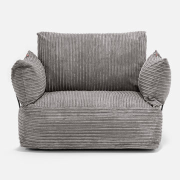 Single Seater Modular Sofa - Cord Graphite Grey 01