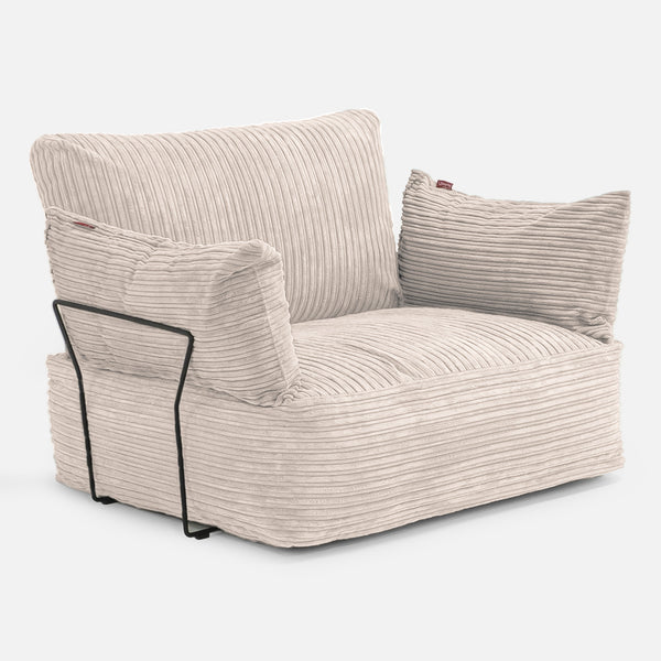 Single Seater Modular Sofa - Cord Ivory 03