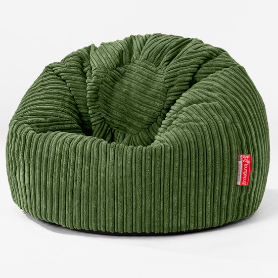 Classic Kids Bean Bag Chair 1-5 yr - Cord Forest Green 01