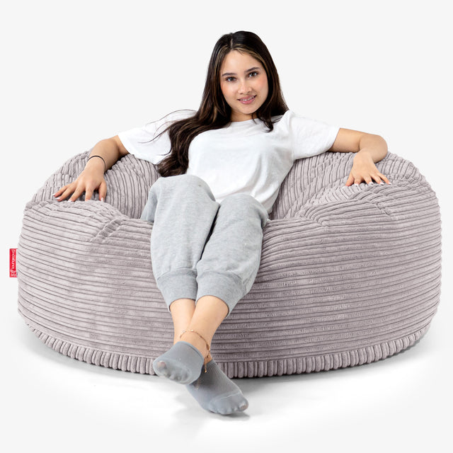 Mammoth Bean Bag Sofa - Cord Aluminium Silver 01