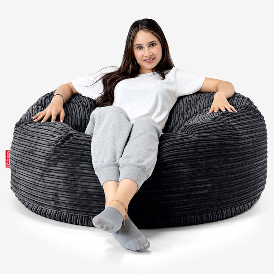 Mammoth Bean Bag Sofa - Cord Black 01