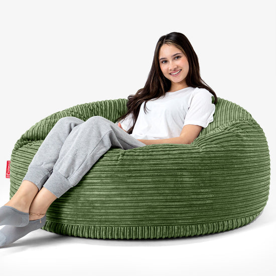 Mammoth Bean Bag Sofa - Cord Forest Green 04