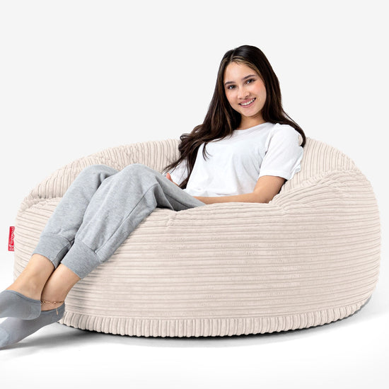 Mammoth Bean Bag Sofa - Cord Ivory 04