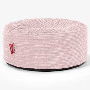Large Round Pouffe - Cord Blush Pink
