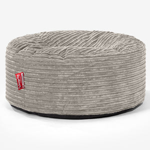 Large Round Pouffe - Cord Mink