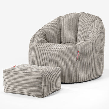 Cuddle Up Beanbag Chair - Cord Mink 02