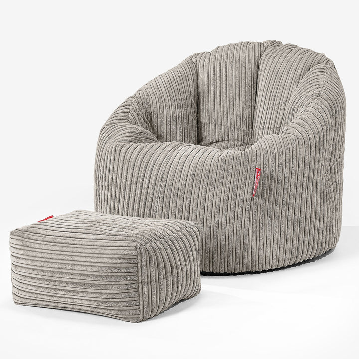 Cuddle Up Beanbag Chair Cord Mink