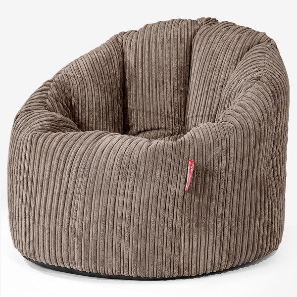 Cuddle Up Beanbag Chair - Cord Mocha Brown 01