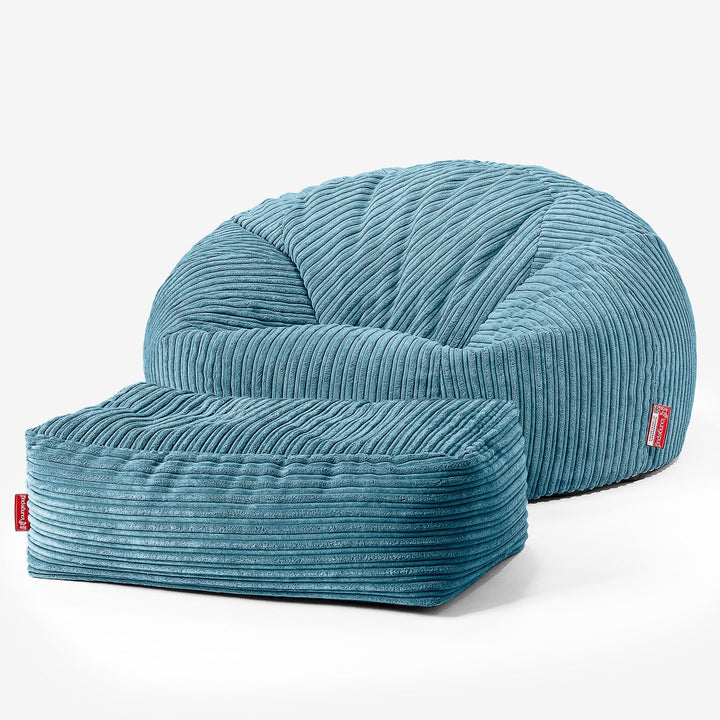 Classic Sofa Bean Bag - Cord Aegean Blue 02