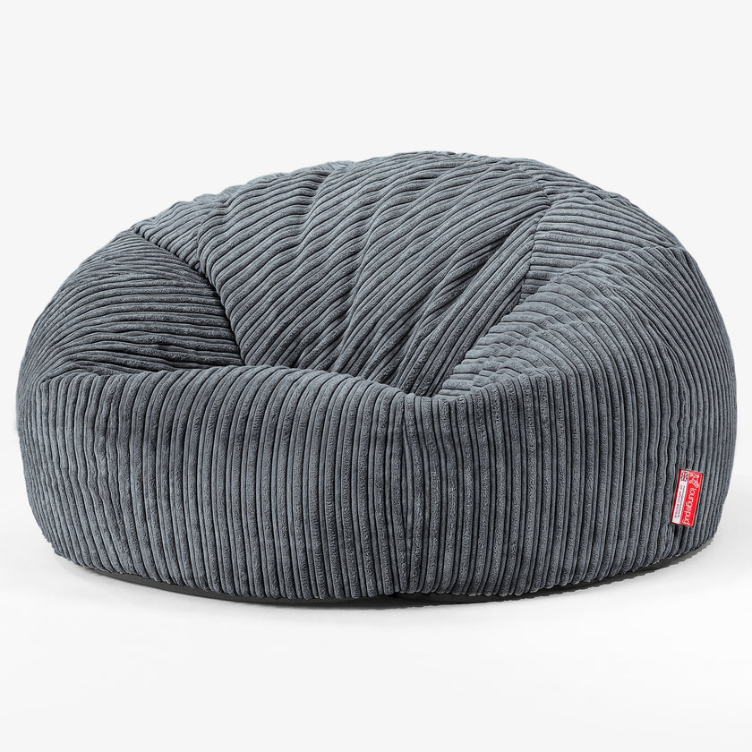 Lounge Pug Cord Giant Bean Bag Sofa Mega Mammoth Beanbag Graphite Grey– Big  Bertha Original UK