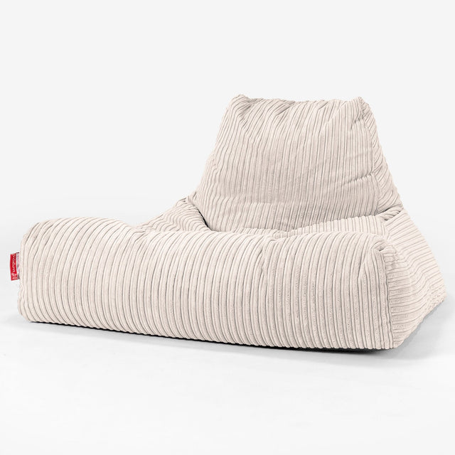 Mega Lounger Bean Bag - Cord Ivory 01