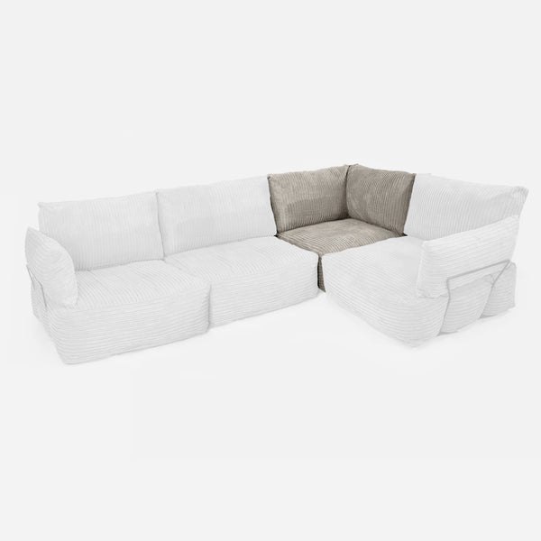 Modular Sofa Corner Unit - Cord Mink 01