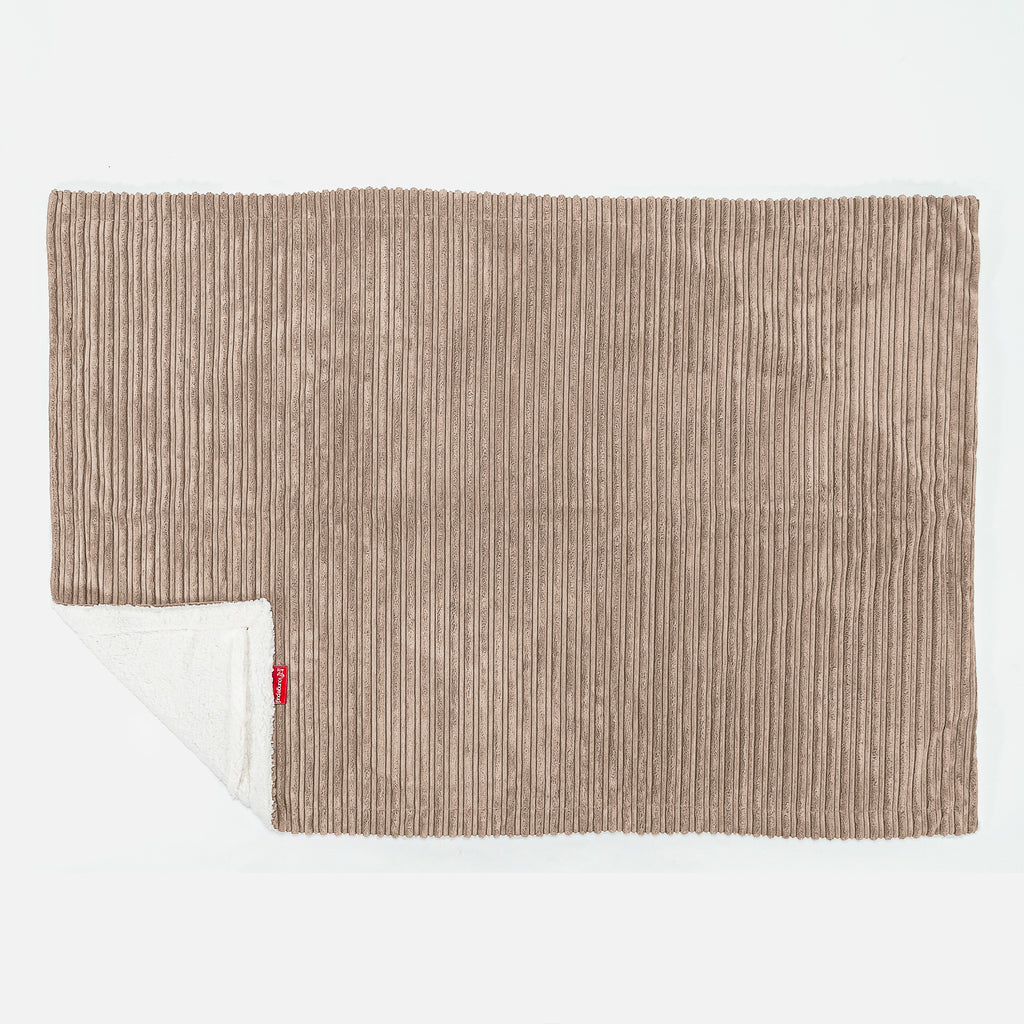 Sherpa Throw / Blanket - Cord Sand 03
