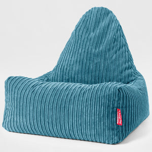 Scandi Lounger Bean Bag Chair - Cord Aegean Blue