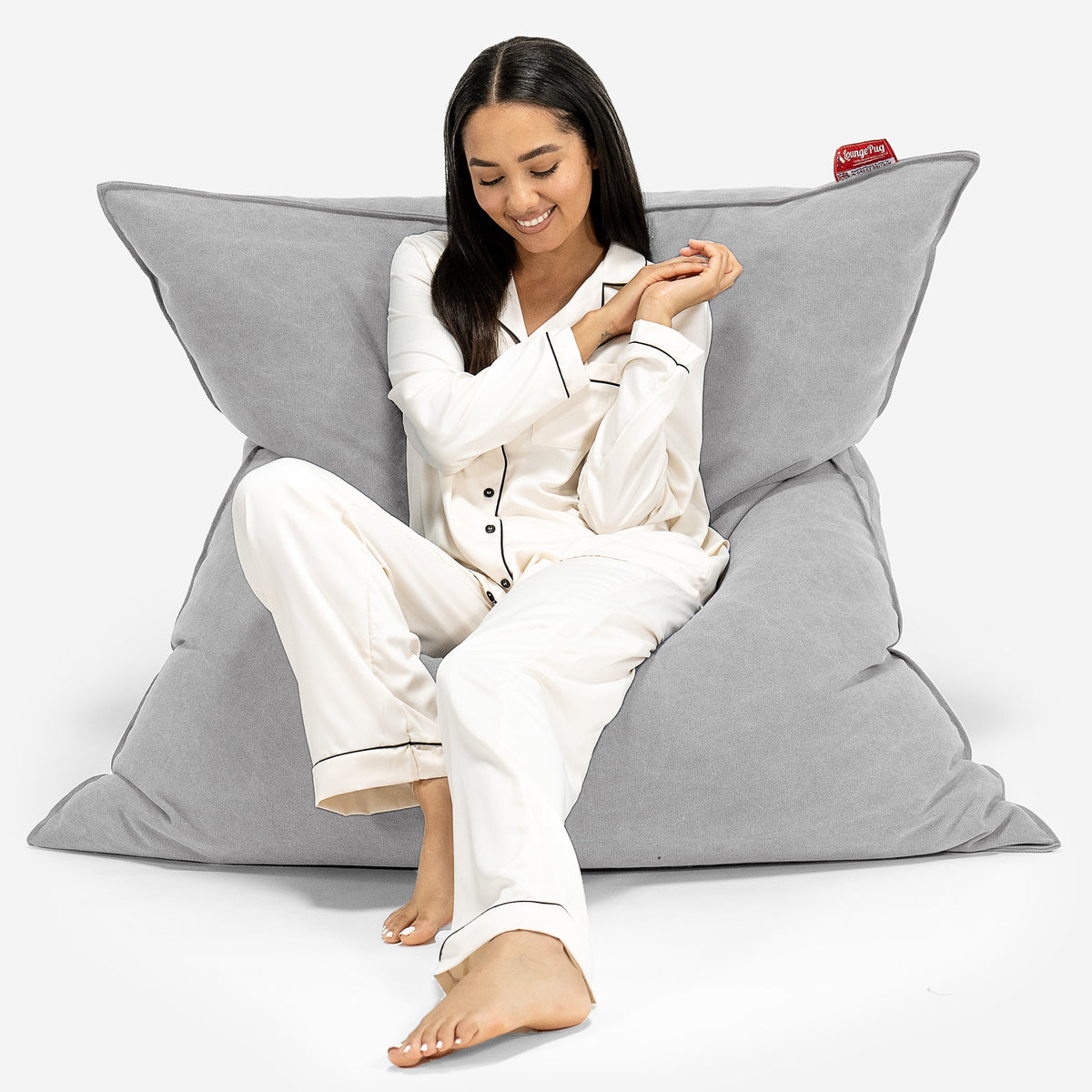 Lounge Pug Canvas Extra Large Bean Bag Pillow Floor Cushion XXL Beanbag ...