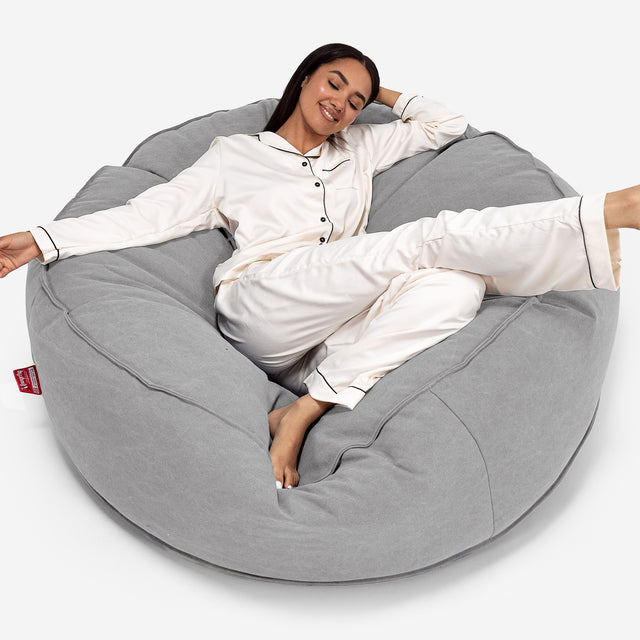 Mega Mammoth Bean Bag Sofa - Canvas Pewter 01