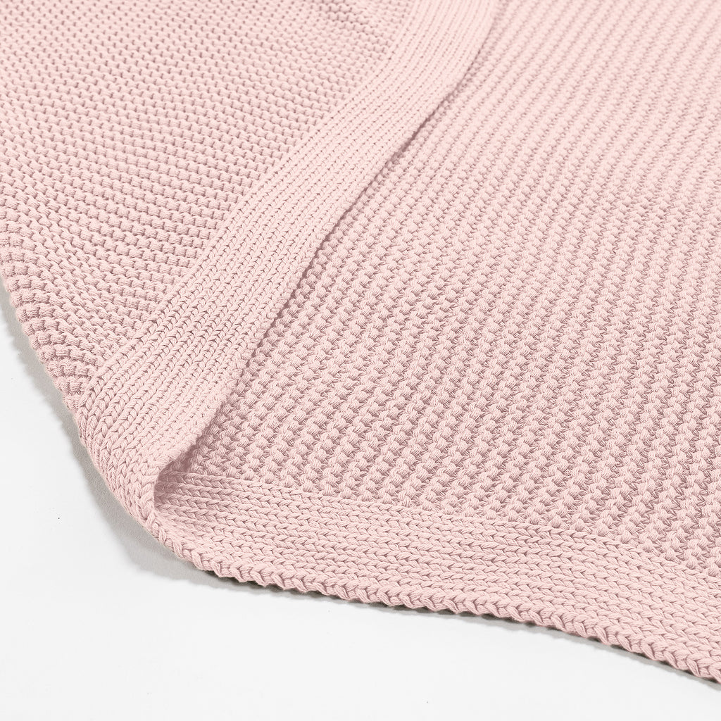 Throw / Blanket - 100% Cotton Ellos Baby Pink 02