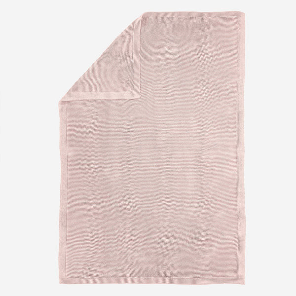 Throw / Blanket - 100% Cotton Ellos Baby Pink 01