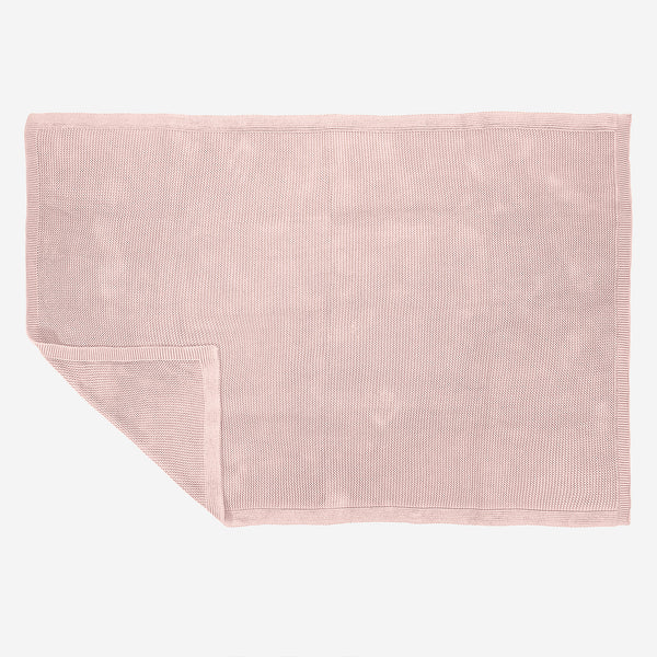 Throw / Blanket - 100% Cotton Ellos Baby Pink 01
