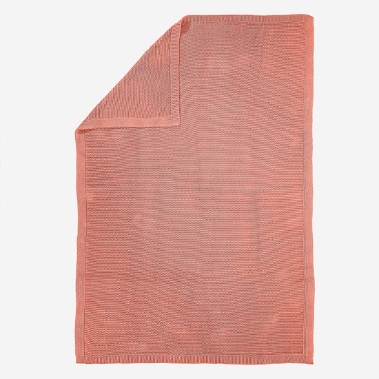 Throw / Blanket - 100% Cotton Ellos Coral Pink 03