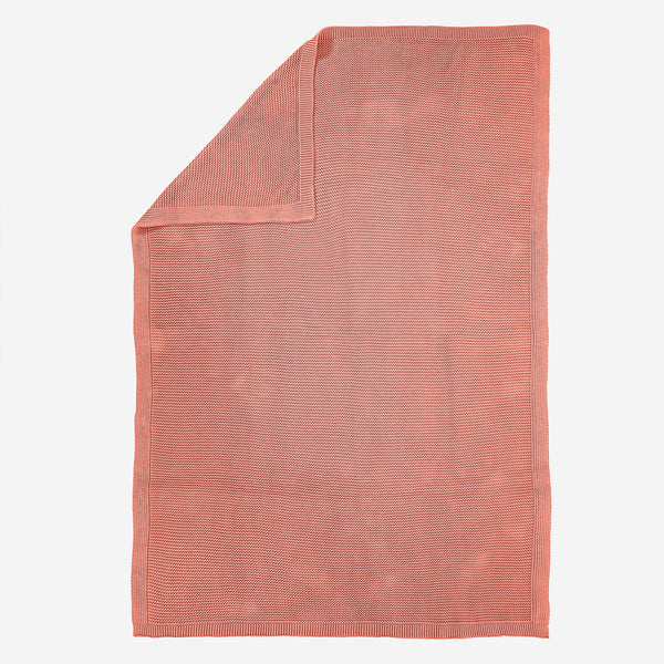 Throw / Blanket - 100% Cotton Ellos Coral Pink 01