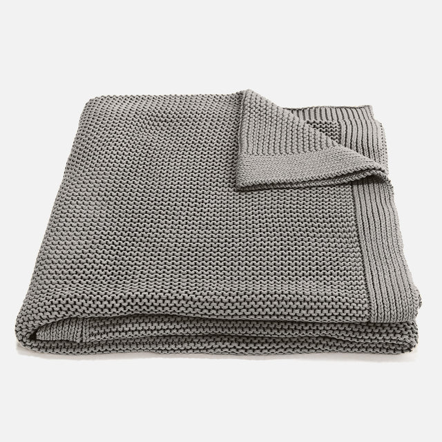 Throw / Blanket - 100% Cotton Ellos Graphite Grey 01