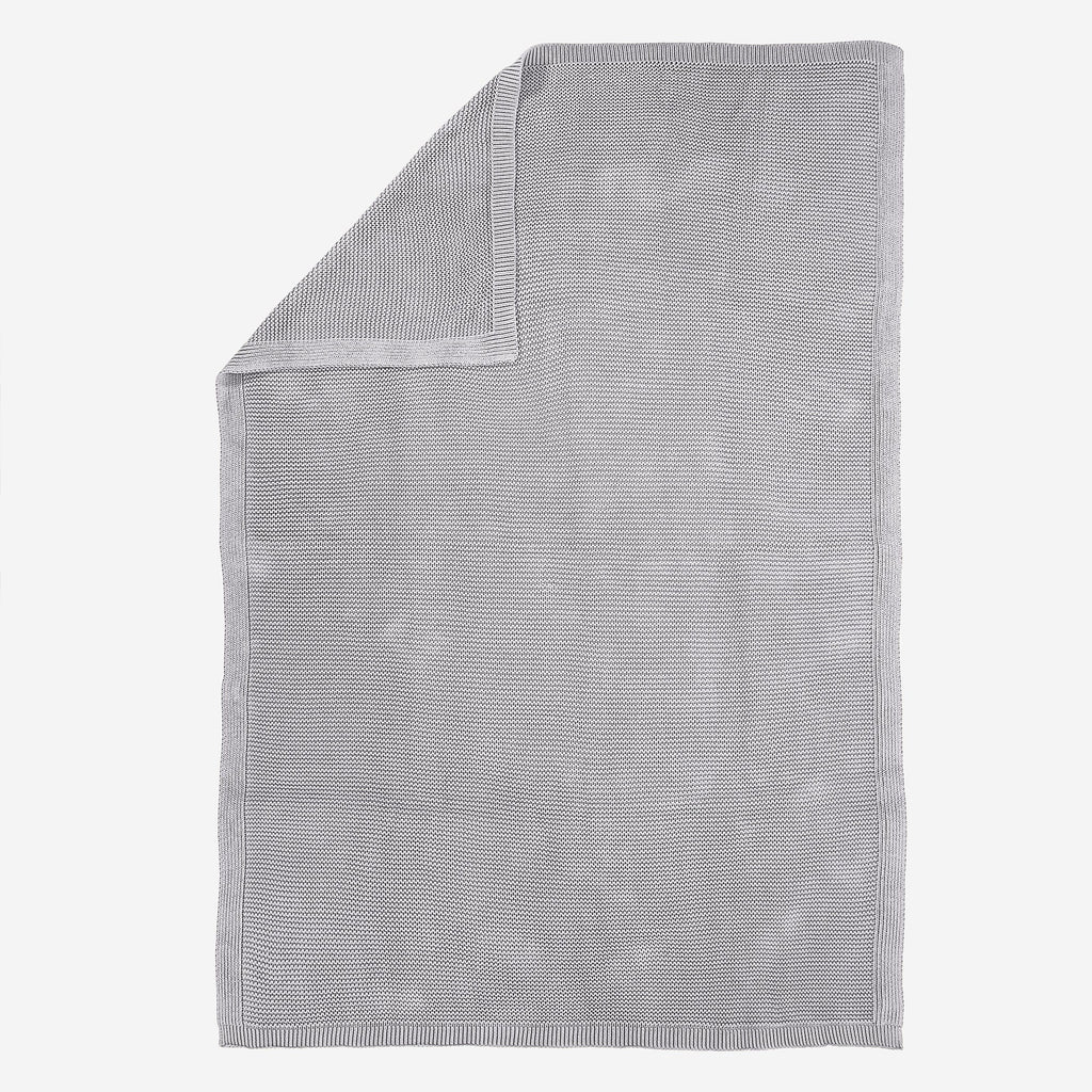 Throw / Blanket - 100% Cotton Ellos Light Grey 03