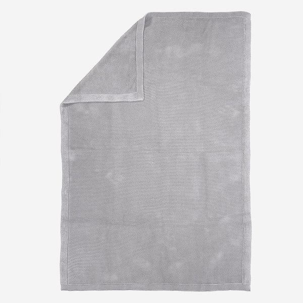Throw / Blanket - 100% Cotton Ellos Light Grey 01
