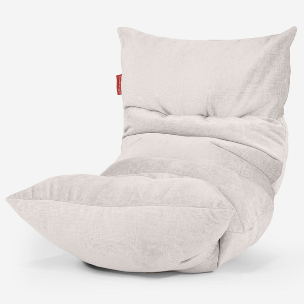 Eva Lounger Bean Bag - Chenille Cream 01
