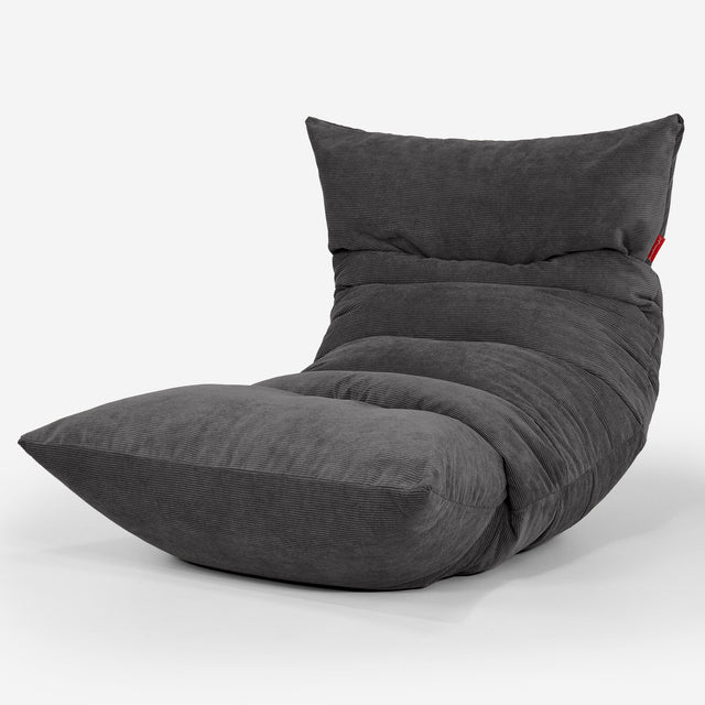 Eva Lounger Bean Bag - Needlecord Charcoal 01