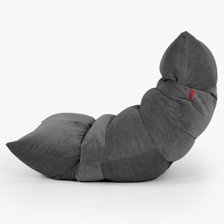Eva Lounger Bean Bag - Needlecord Charcoal 02