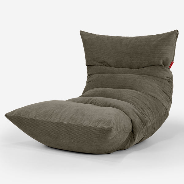 Eva Lounger Bean Bag - Needlecord Olive 01