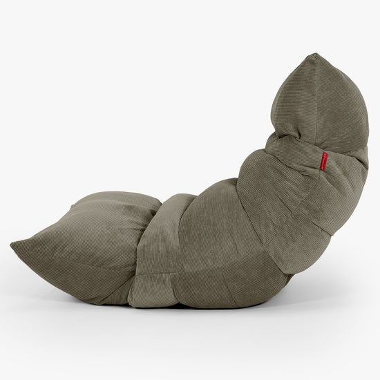 Eva Lounger Bean Bag - Needlecord Olive 02